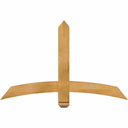 Ekena Millwork Bellingham Rough Sawn Timber Gable Bracket, Western Red Cedar, 48"W x 30"H x 4"D x 4"F, 15/12 Pitch GBW048X30X0404BEL00RWR